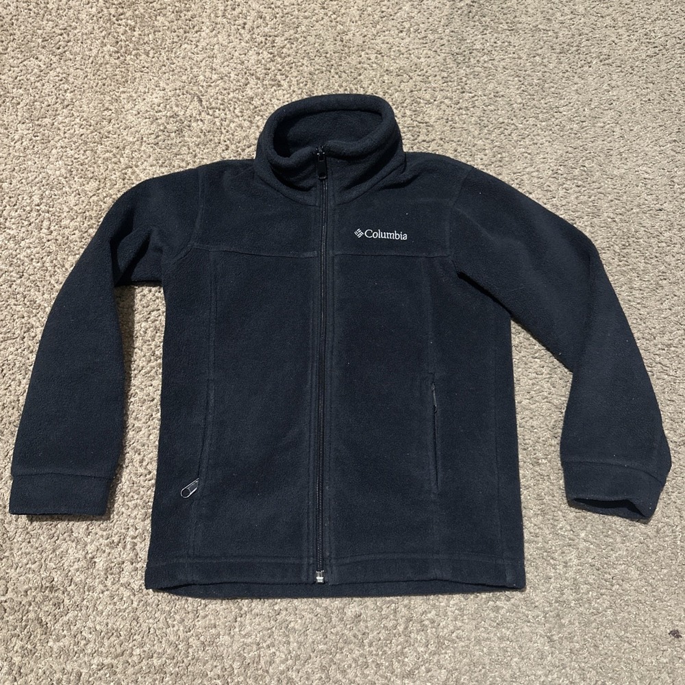 Columbia Fleece Boys Jacket Black Size 6/7 Pockets Zipper